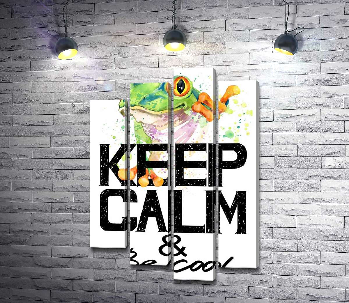 Модульная картина ArtPoster Древесная лягушка за надписью "keep calm and be cool" 132x192 см Модуль №21
Модульная картина ArtPoster Древесная лягушка за надписью "keep calm and be cool" 132x192 см Модуль №21