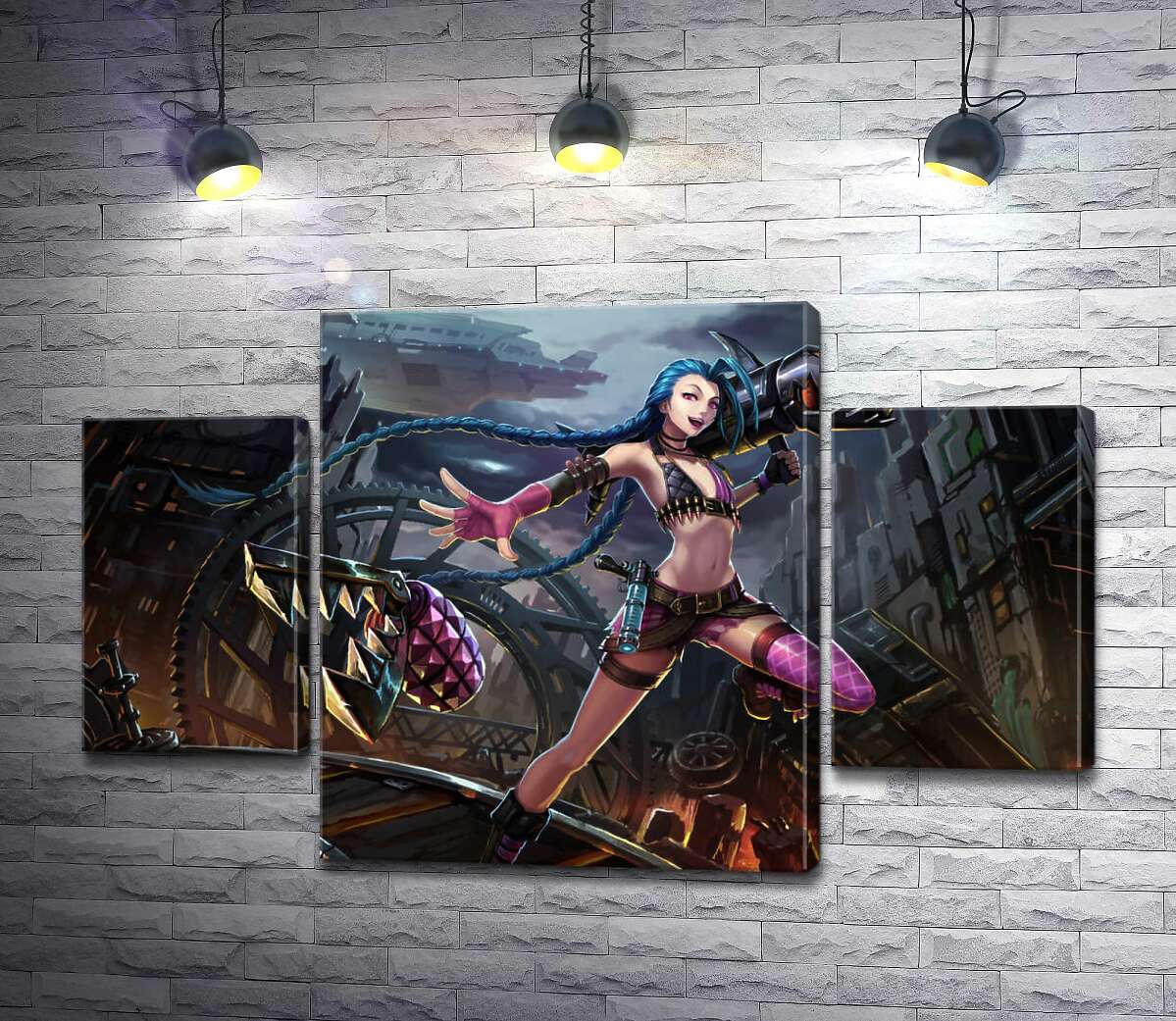 Модульная картина ArtPoster Героиня игры League of Legends, хулиганка Джинкс, на фоне разрушенного города 80x50 см Модуль №7
Модульная картина ArtPoster Героиня игры League of Legends, хулиганка Джинкс, на фоне разрушенного города 80x50 см Модуль №7