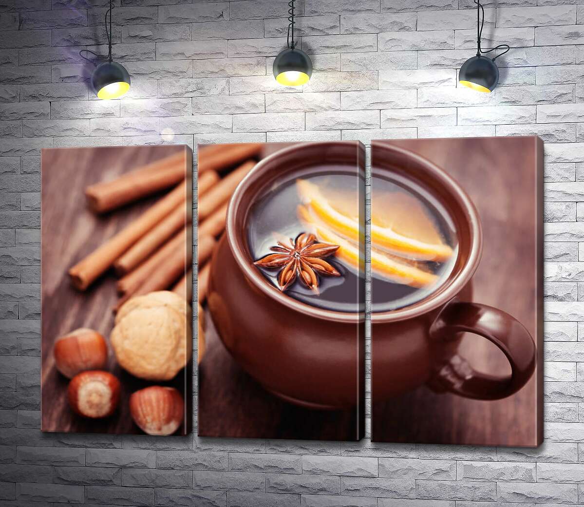 Модульная картина ArtPoster Глиняная чашка с глинтвейном, цитрусами и бадьяном рядом с корицей, мускатным и лесными орехами 102x67 см Модуль №11
Модульная картина ArtPoster Глиняная чашка с глинтвейном, цитрусами и бадьяном рядом с корицей, мускатным и лесными орехами 102x67 см Модуль №11