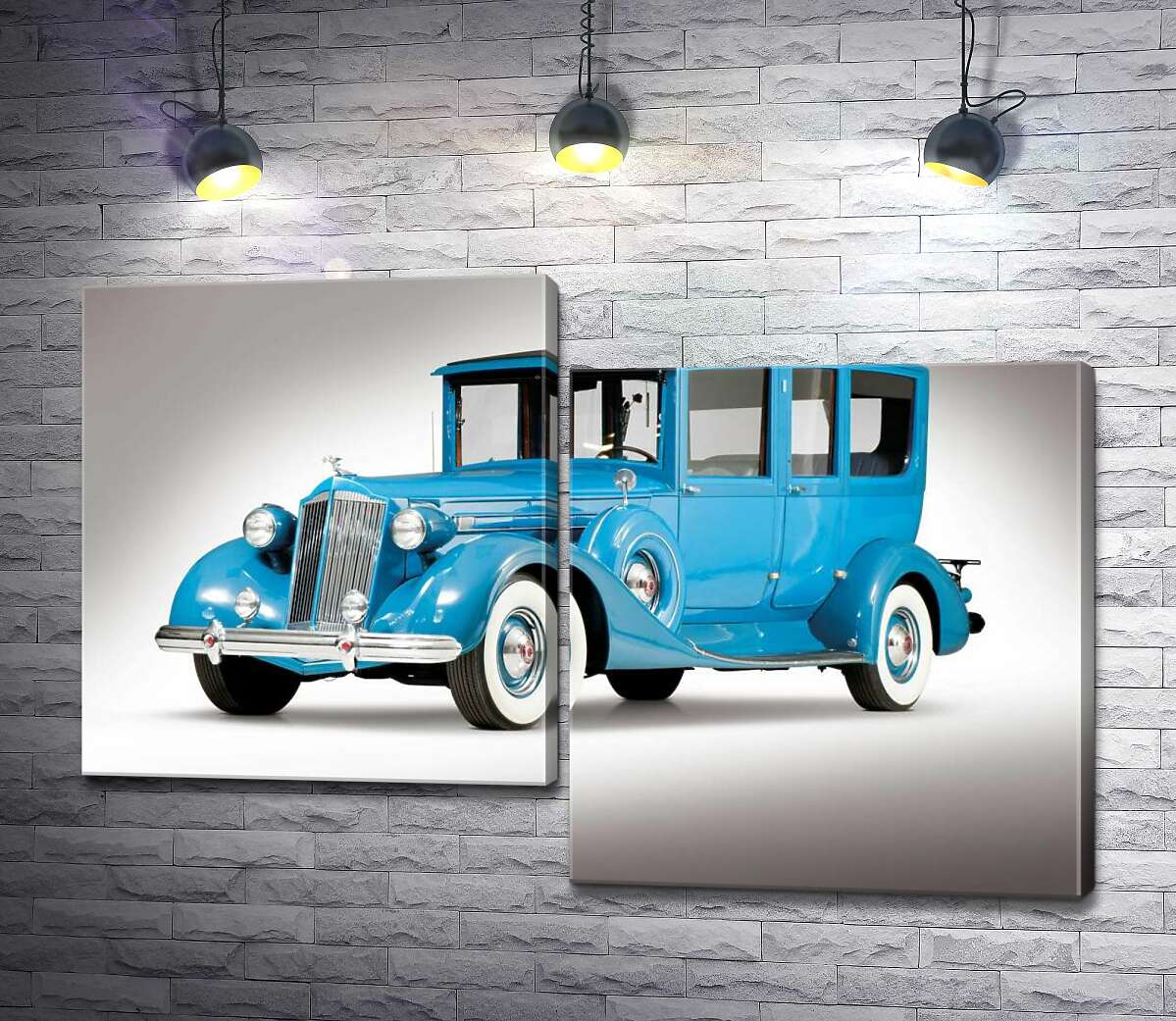 Модульная картина ArtPoster Голубой лимузин 1937 американской компании Packard 100x68 см Модуль №5
Модульная картина ArtPoster Голубой лимузин 1937 американской компании Packard 100x68 см Модуль №5