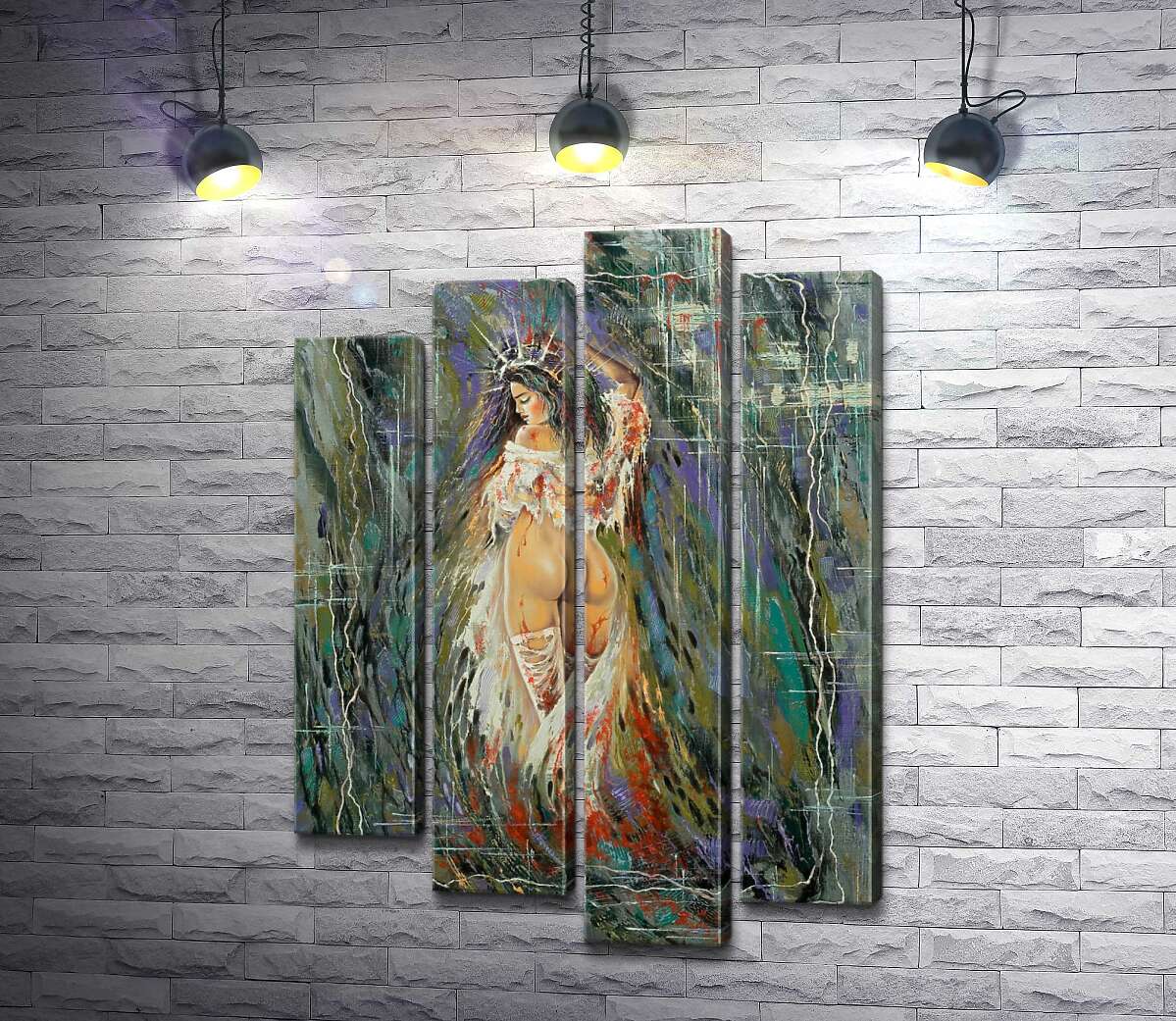 Модульная картина ArtPoster Капли крови стекают по обнаженному телу девушки 100x143 см Модуль №21
Модульная картина ArtPoster Капли крови стекают по обнаженному телу девушки 100x143 см Модуль №21