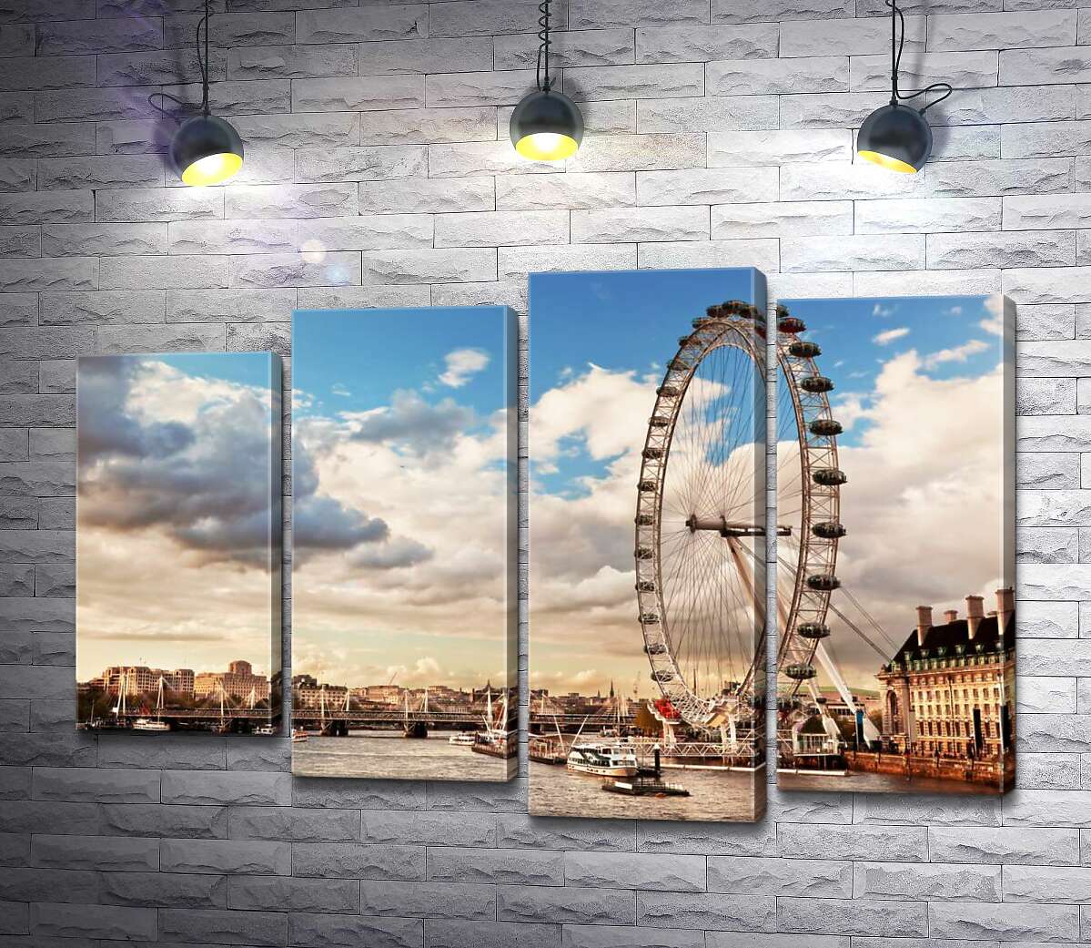 Модульная картина ArtPoster Колесо обзора "Лондонский глаз" (London eye) нависло над водами Темзы 100x69 см Модуль №21
Модульная картина ArtPoster Колесо обзора "Лондонский глаз" (London eye) нависло над водами Темзы 100x69 см Модуль №21