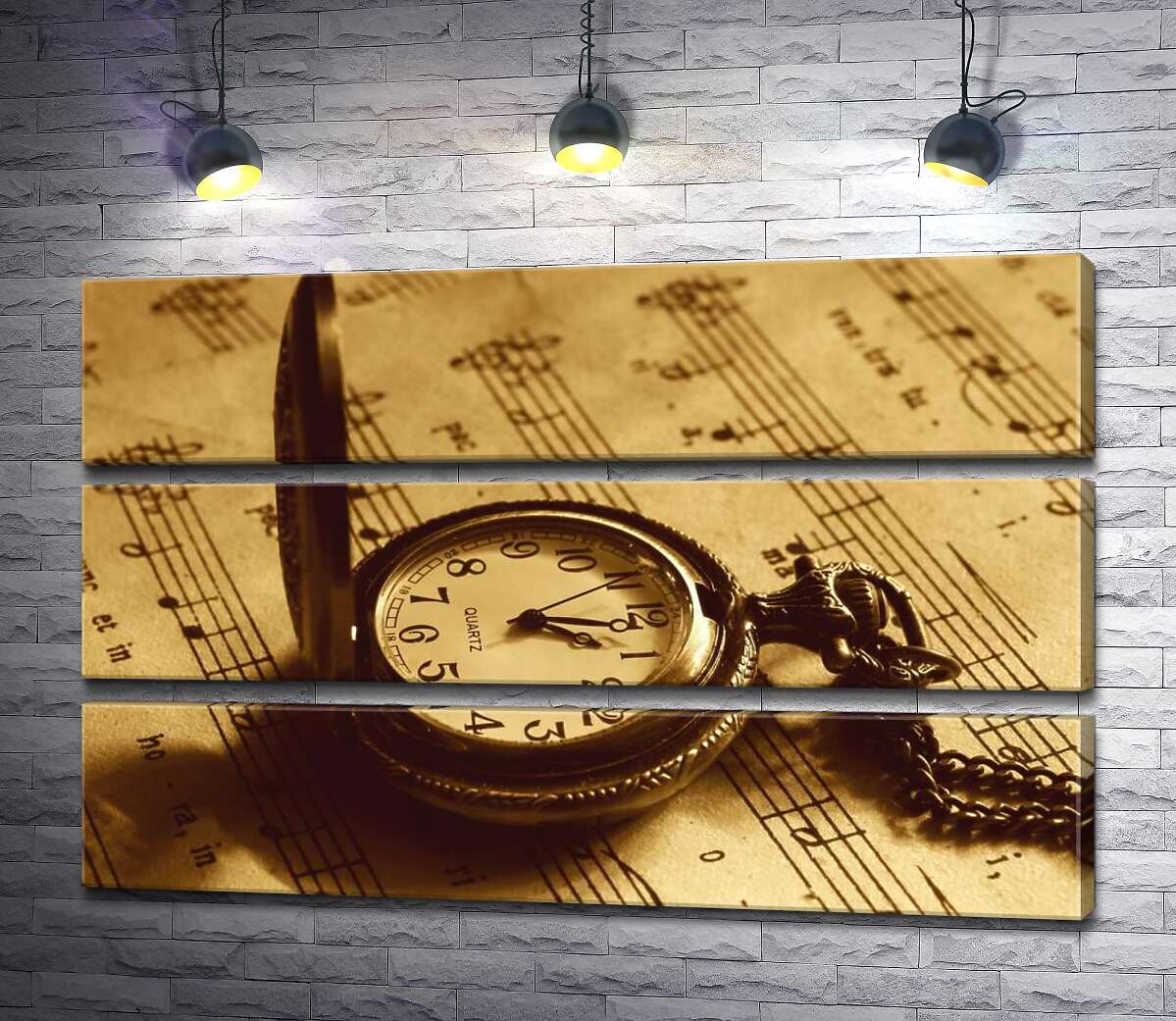Модульная картина ArtPoster Карманные винтажные часы на нотном листе 96x60 см Модуль №13
Модульная картина ArtPoster Карманные винтажные часы на нотном листе 96x60 см Модуль №13