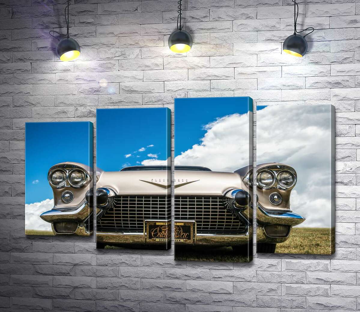 Модульная картина ArtPoster Золотое покрытие автомобиля Кадиллак (Cadillac Eldorado Seville) 1957 года 100x63 см Модуль №21
Модульная картина ArtPoster Золотое покрытие автомобиля Кадиллак (Cadillac Eldorado Seville) 1957 года 100x63 см Модуль №21
