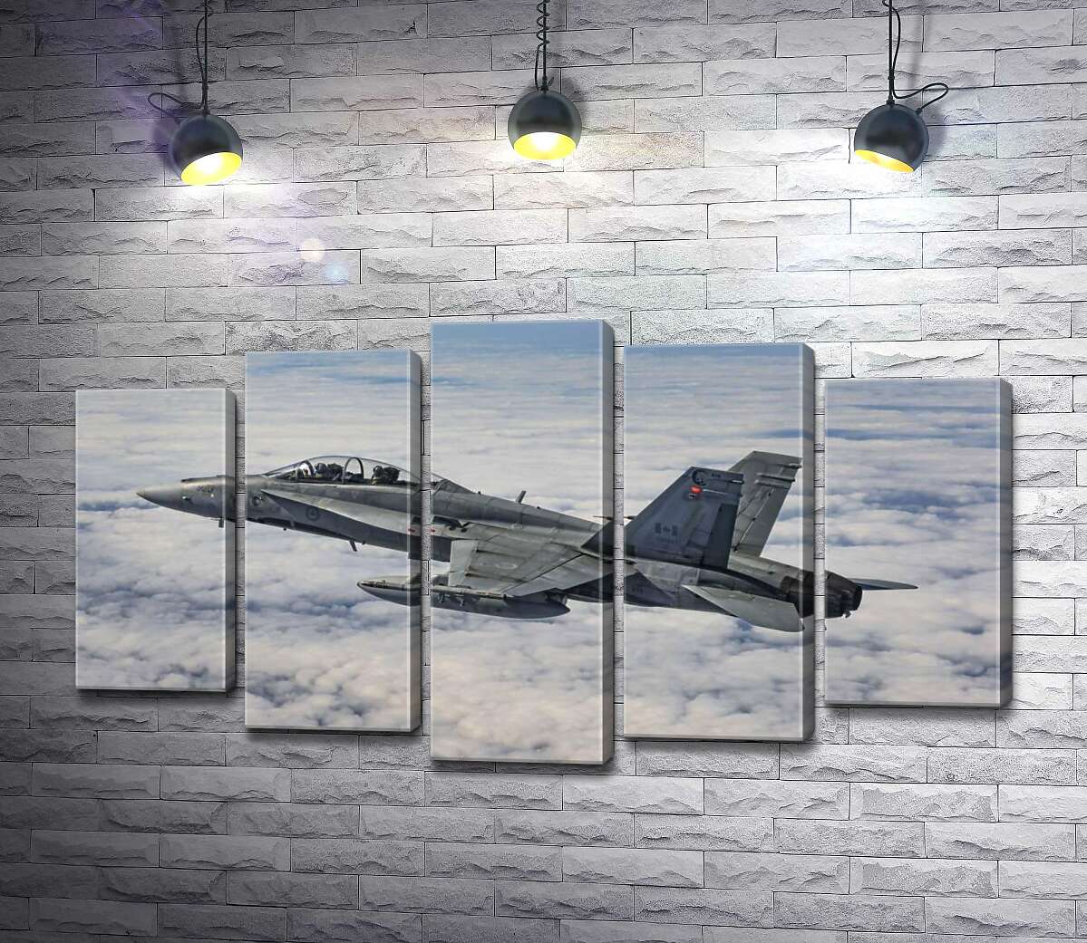 Модульная картина ArtPoster Канадский истребитель Mc Donnell Douglas CF-18 Hornet разрезает небесное пространство 100x58 см Модуль №26
Модульная картина ArtPoster Канадский истребитель Mc Donnell Douglas CF-18 Hornet разрезает небесное пространство 100x58 см Модуль №26