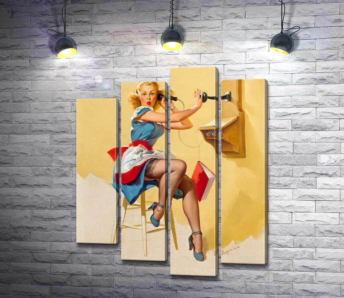 Модульная картина ArtPoster Застукали: милая официантка разговаривает по телефону 80x101 см Модуль №21
Модульная картина ArtPoster Застукали: милая официантка разговаривает по телефону 80x101 см Модуль №21