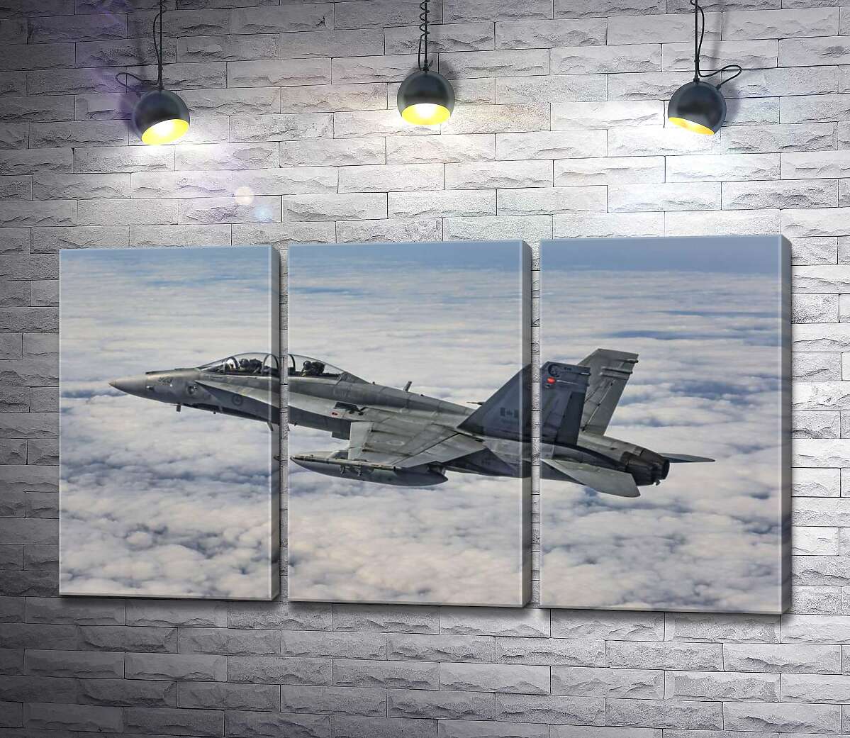 Модульная картина ArtPoster Канадский истребитель Mc Donnell Douglas CF-18 Hornet разрезает небесное пространство 60x34 см Модуль №11
Модульная картина ArtPoster Канадский истребитель Mc Donnell Douglas CF-18 Hornet разрезает небесное пространство 60x34 см Модуль №11