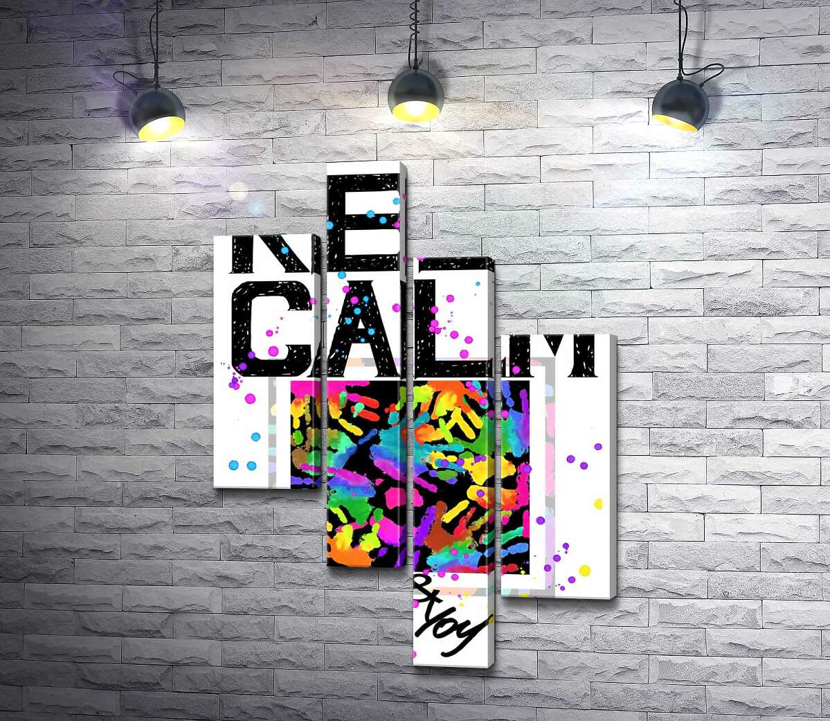 Модульная картина ArtPoster Картина с ладоней среди надписи "keep calm and colour your life" 130x191 см Модуль №20
Модульная картина ArtPoster Картина с ладоней среди надписи "keep calm and colour your life" 130x191 см Модуль №20