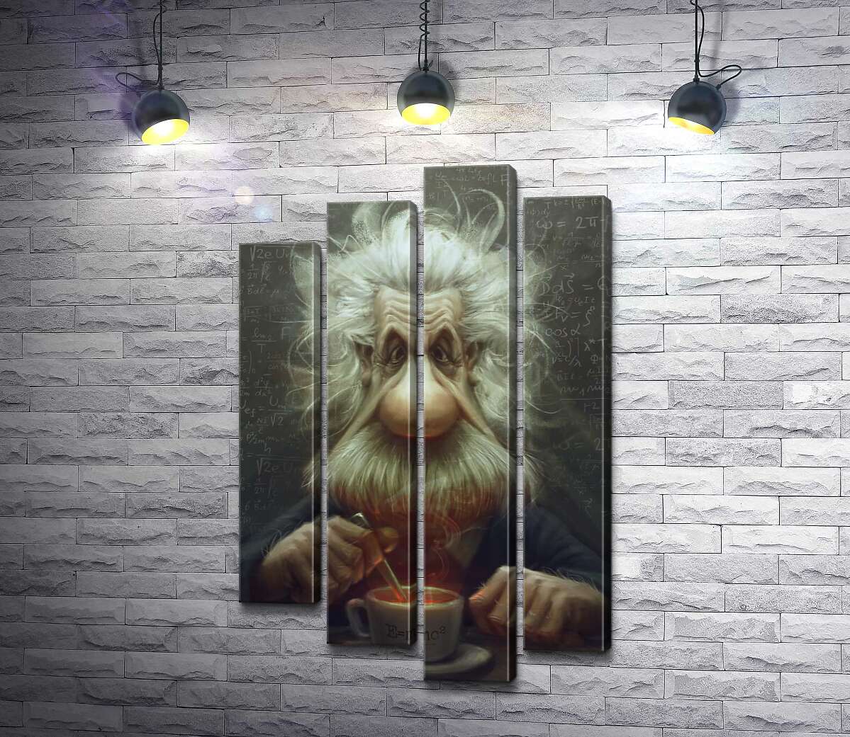 Модульная картина ArtPoster Карикатура на Альберта Эйнштейна (Albert Einstein), пьющего чай 100x165 см Модуль №21
Модульная картина ArtPoster Карикатура на Альберта Эйнштейна (Albert Einstein), пьющего чай 100x165 см Модуль №21