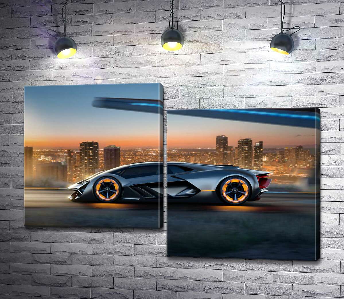 Модульная картина ArtPoster Инновационная модель электромобиля Ламборгини (Lamborghini Terzo Millennio) 100x66 см Модуль №5
Модульная картина ArtPoster Инновационная модель электромобиля Ламборгини (Lamborghini Terzo Millennio) 100x66 см Модуль №5