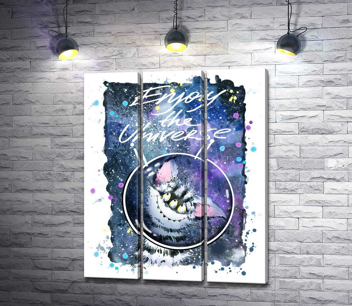 Модульная картина ArtPoster Застенчивый полосатый монстр в космосе с надписью "Enjoy the Universe" 60x77 см Модуль №11
Модульная картина ArtPoster Застенчивый полосатый монстр в космосе с надписью "Enjoy the Universe" 60x77 см Модуль №11