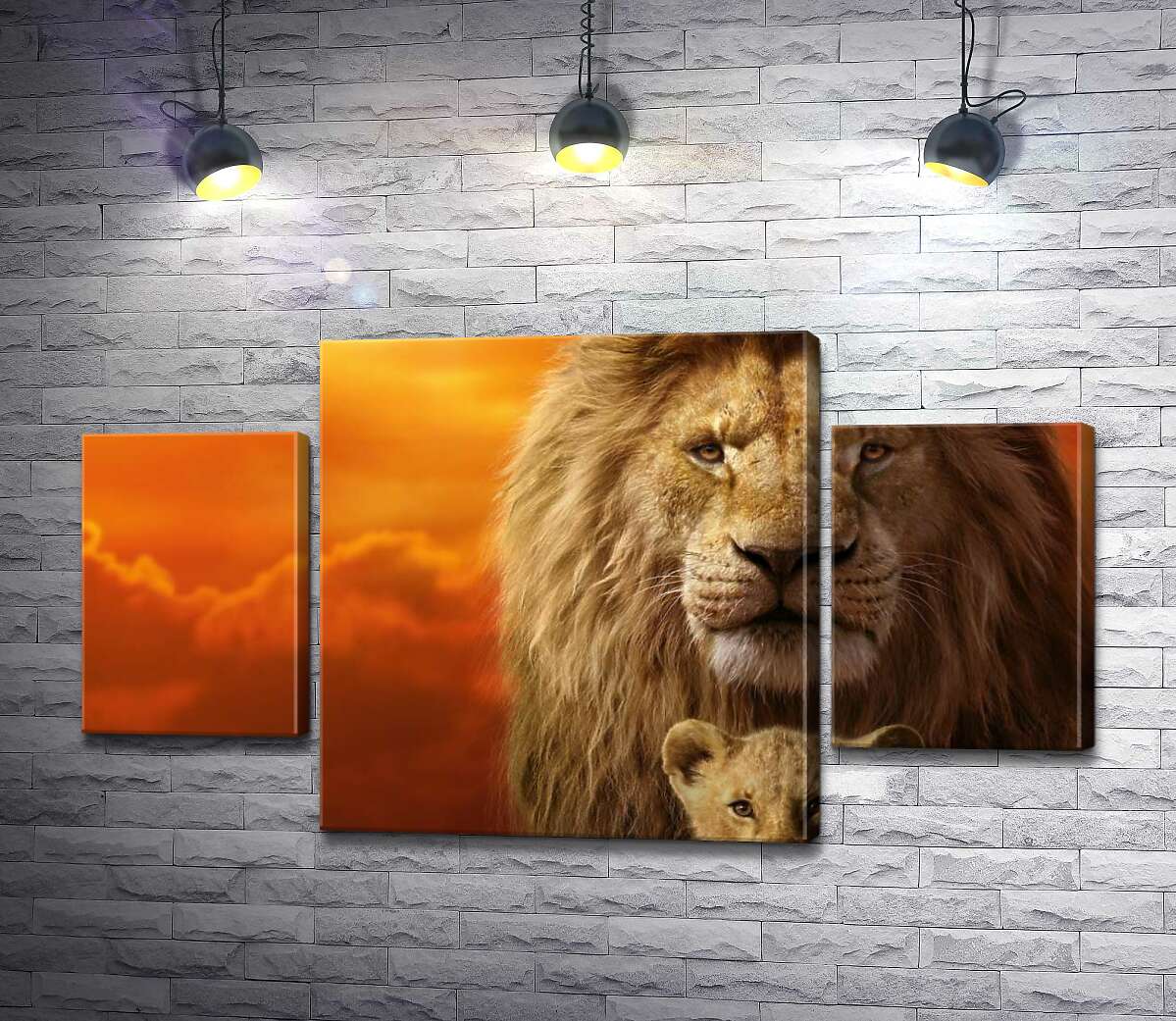 Модульная картина ArtPoster Король-лев, Муфаса, и его сын, Симба, на постере к фильму "Король-лев" (The Lion King) 80x45 см Модуль №7
Модульная картина ArtPoster Король-лев, Муфаса, и его сын, Симба, на постере к фильму "Король-лев" (The Lion King) 80x45 см Модуль №7
