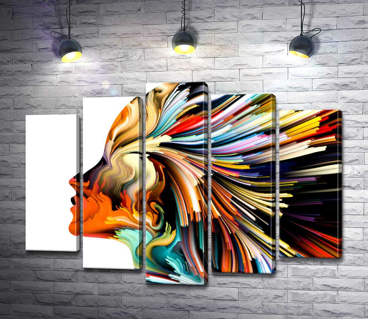 Модульная картина ArtPoster Изгибы лучей в профиле женщины 100x75 см Модуль №26
Модульная картина ArtPoster Изгибы лучей в профиле женщины 100x75 см Модуль №26