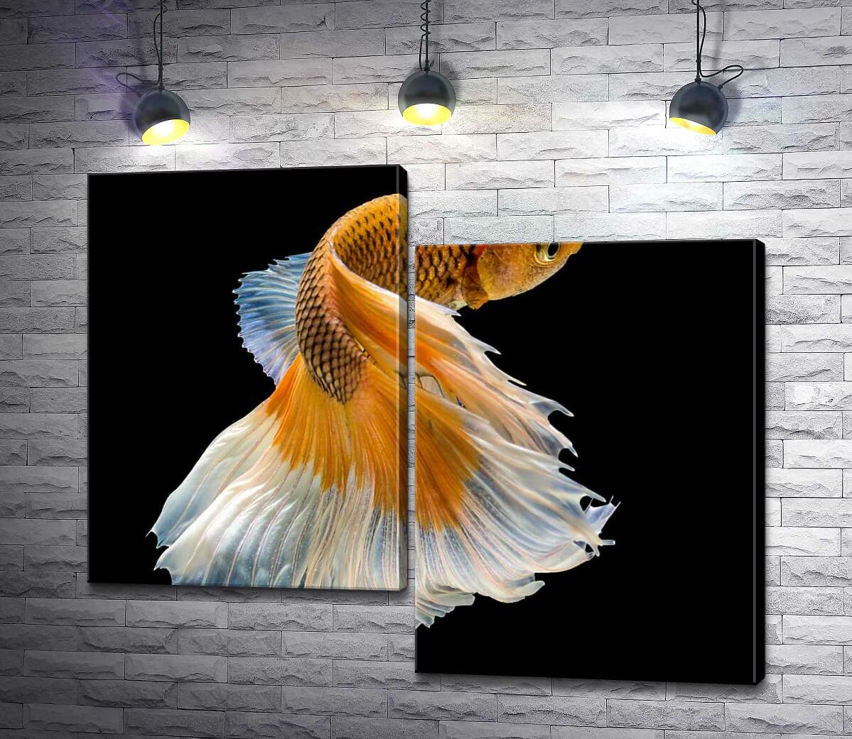 Модульная картина ArtPoster Золотая рыба-петушок с белым пышным хвостом 130x108 см Модуль №5
Модульная картина ArtPoster Золотая рыба-петушок с белым пышным хвостом 130x108 см Модуль №5