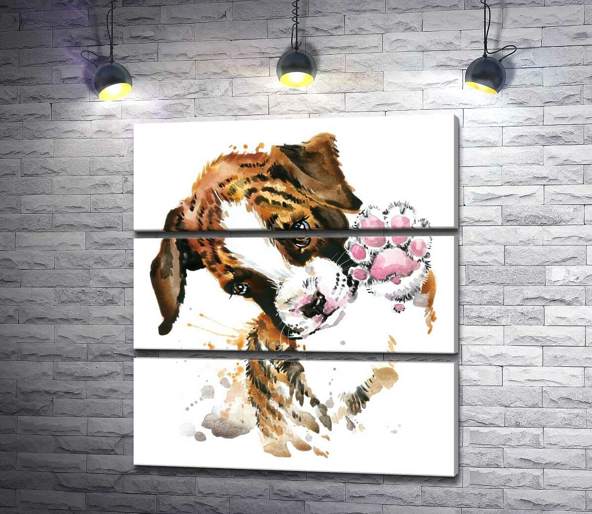 Модульная картина ArtPoster Маленький щенок протягивает розовую лапку 130x144 см Модуль №13
Модульная картина ArtPoster Маленький щенок протягивает розовую лапку 130x144 см Модуль №13