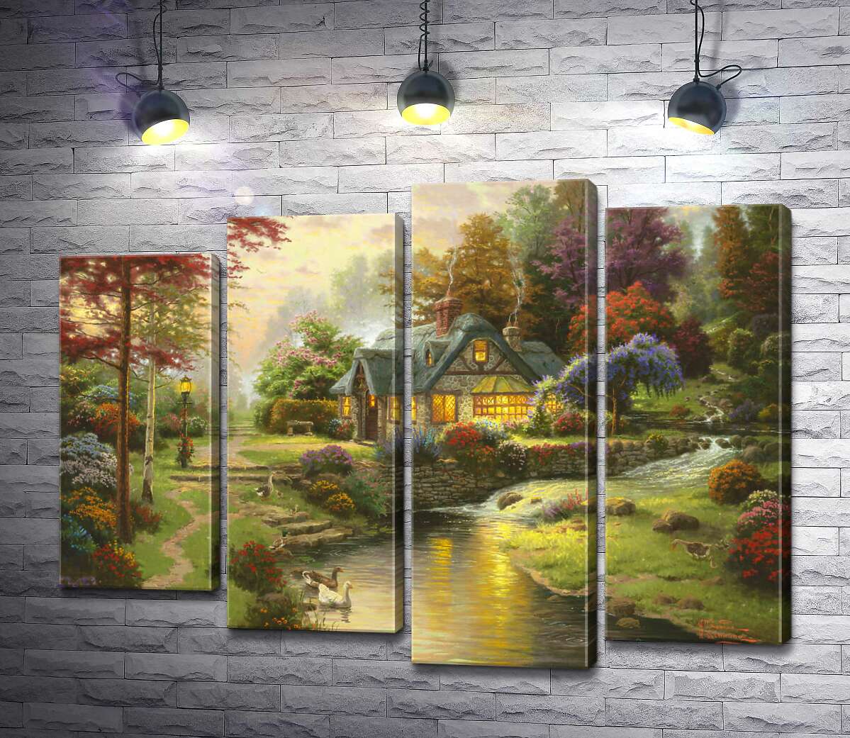 Модульная картина ArtPoster Коттедж у спокойной воды (Stillwater Cottage) - Томас Кинкейд (Thomas Kinkade) 132x100 см Модуль №21
Модульная картина ArtPoster Коттедж у спокойной воды (Stillwater Cottage) - Томас Кинкейд (Thomas Kinkade) 132x100 см Модуль №21