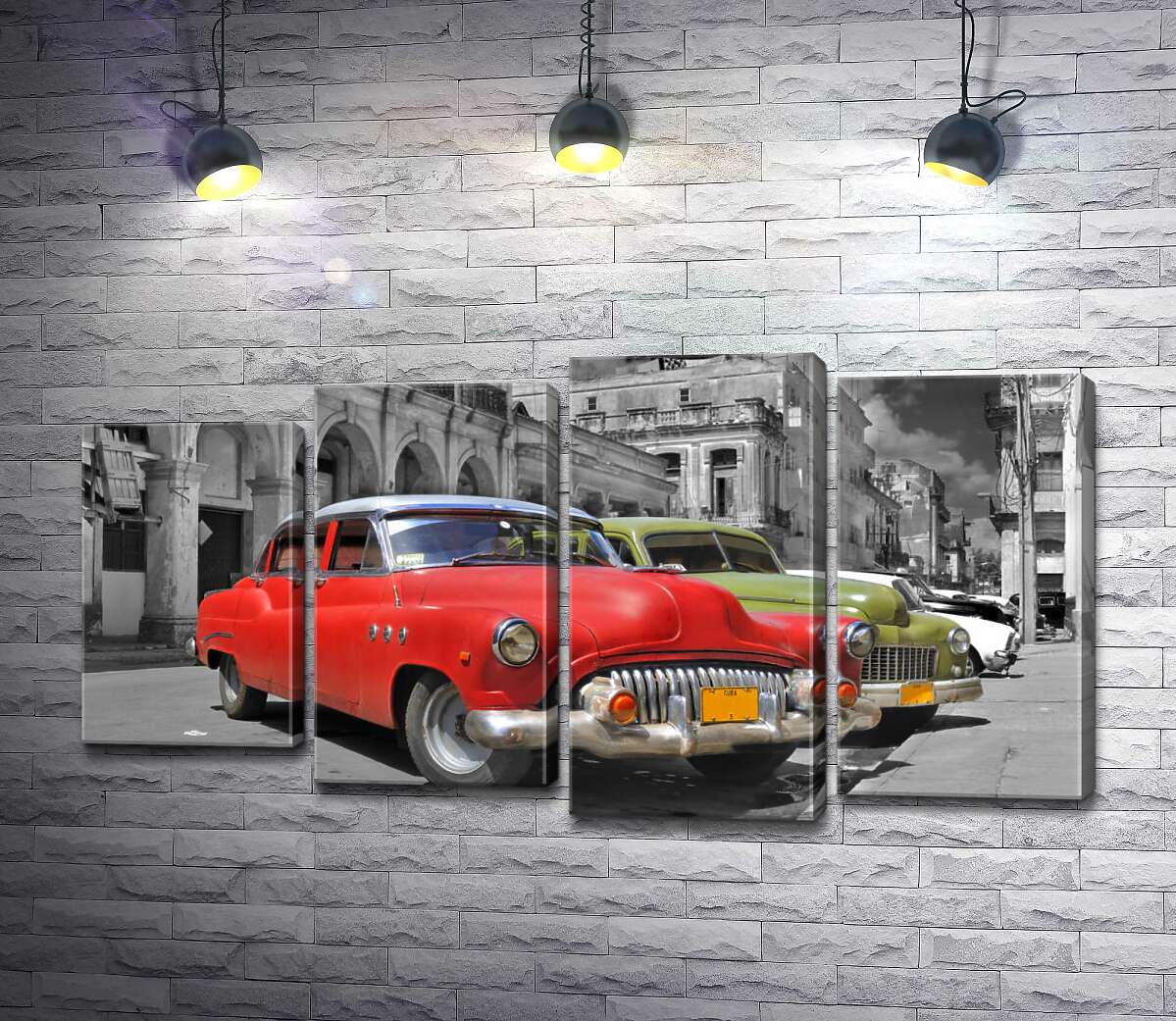 Модульная картина ArtPoster Красная модель автомобиля Chevrolet 1952 года на старинной улице Кубы 80x44 см Модуль №21
Модульная картина ArtPoster Красная модель автомобиля Chevrolet 1952 года на старинной улице Кубы 80x44 см Модуль №21