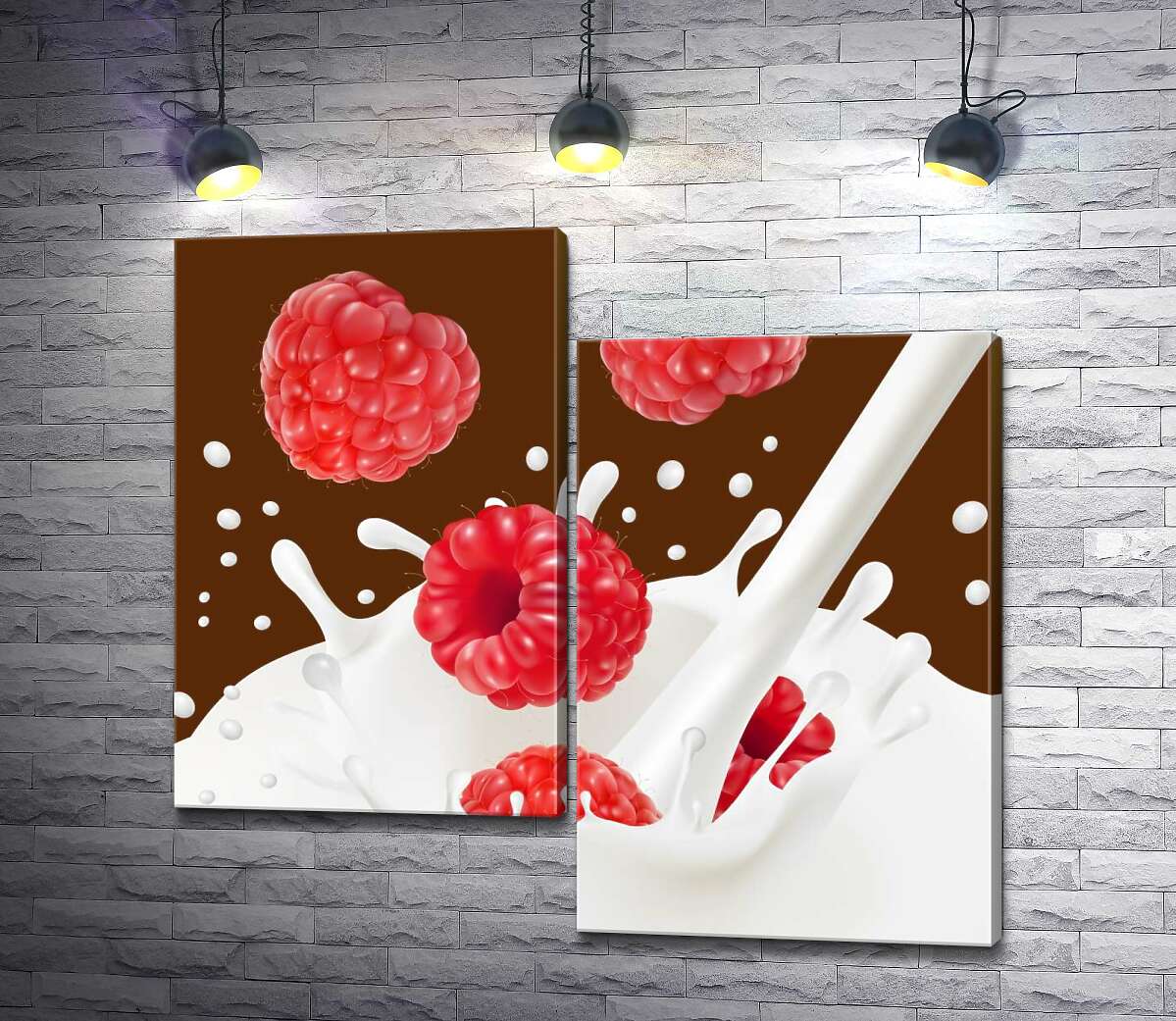 Модульная картина ArtPoster Красные ягоды малины падают в белый молочный поток 100x94 см Модуль №5
Модульная картина ArtPoster Красные ягоды малины падают в белый молочный поток 100x94 см Модуль №5