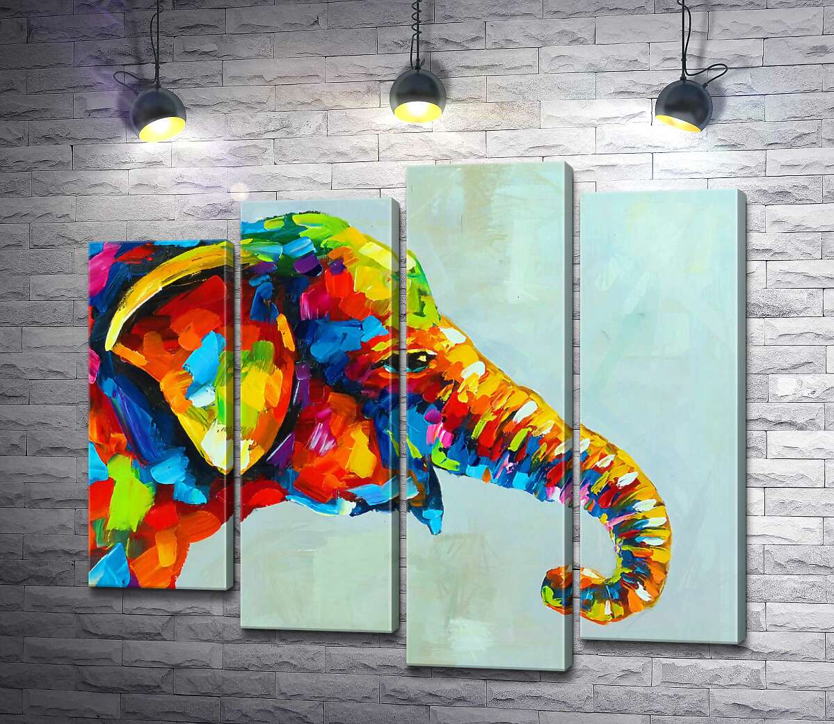 Модульная картина ArtPoster Красочный слоненок протягивает свой хобот 80x72 см Модуль №21
Модульная картина ArtPoster Красочный слоненок протягивает свой хобот 80x72 см Модуль №21