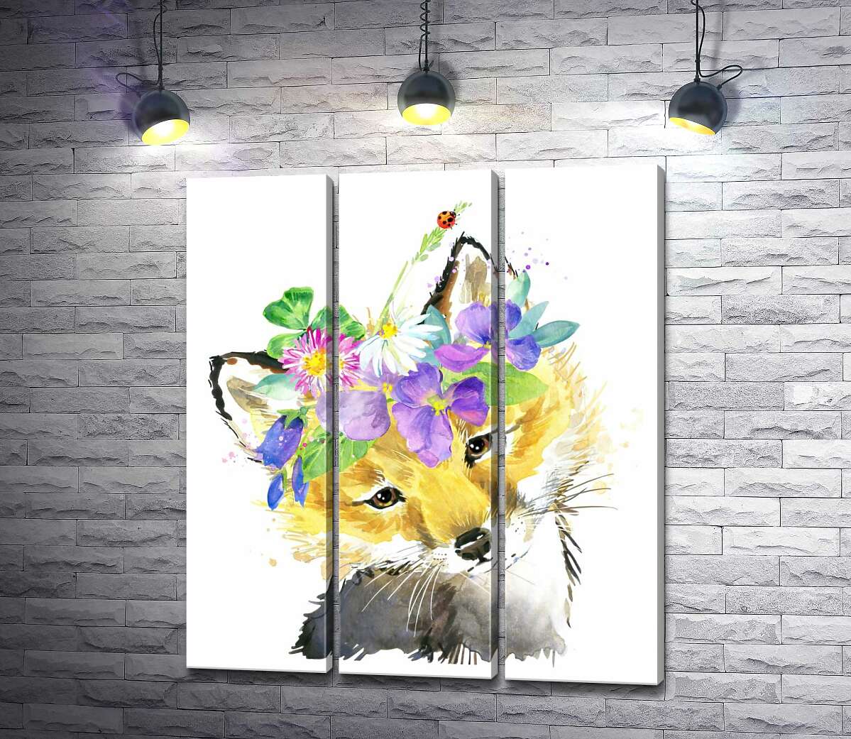 Модульная картина ArtPoster Лиса в венке из полевых цветов 102x118 см Модуль №11
Модульная картина ArtPoster Лиса в венке из полевых цветов 102x118 см Модуль №11