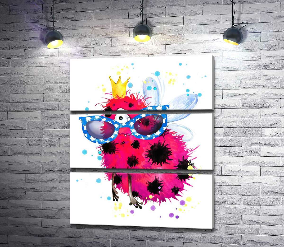 Модульная картина ArtPoster Крылатый красный монстр с короной и очками 130x156 см Модуль №13
Модульная картина ArtPoster Крылатый красный монстр с короной и очками 130x156 см Модуль №13