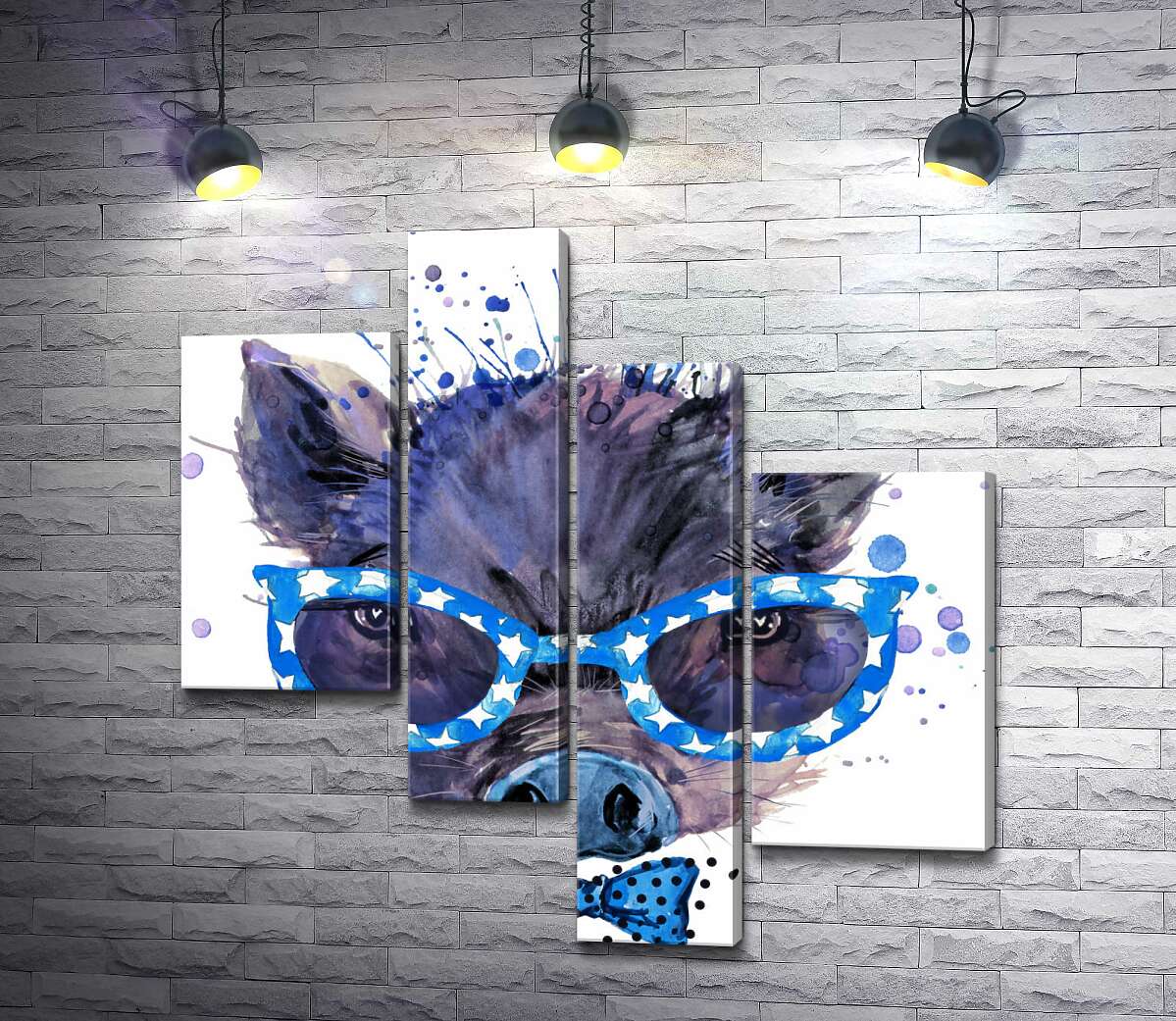 Модульная картина ArtPoster Модный кабанчик в звездных очках и синем галстуке-бабочке 130x131 см Модуль №20
Модульная картина ArtPoster Модный кабанчик в звездных очках и синем галстуке-бабочке 130x131 см Модуль №20