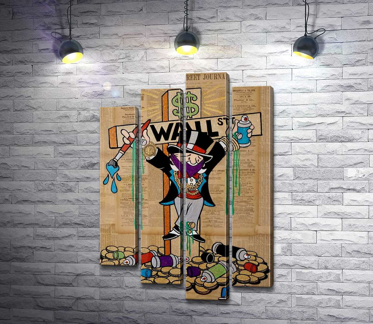 Модульная картина ArtPoster Мистер Монополи на кресте Уолл-стрит (Wall Street) 100x154 см Модуль №21
Модульная картина ArtPoster Мистер Монополи на кресте Уолл-стрит (Wall Street) 100x154 см Модуль №21