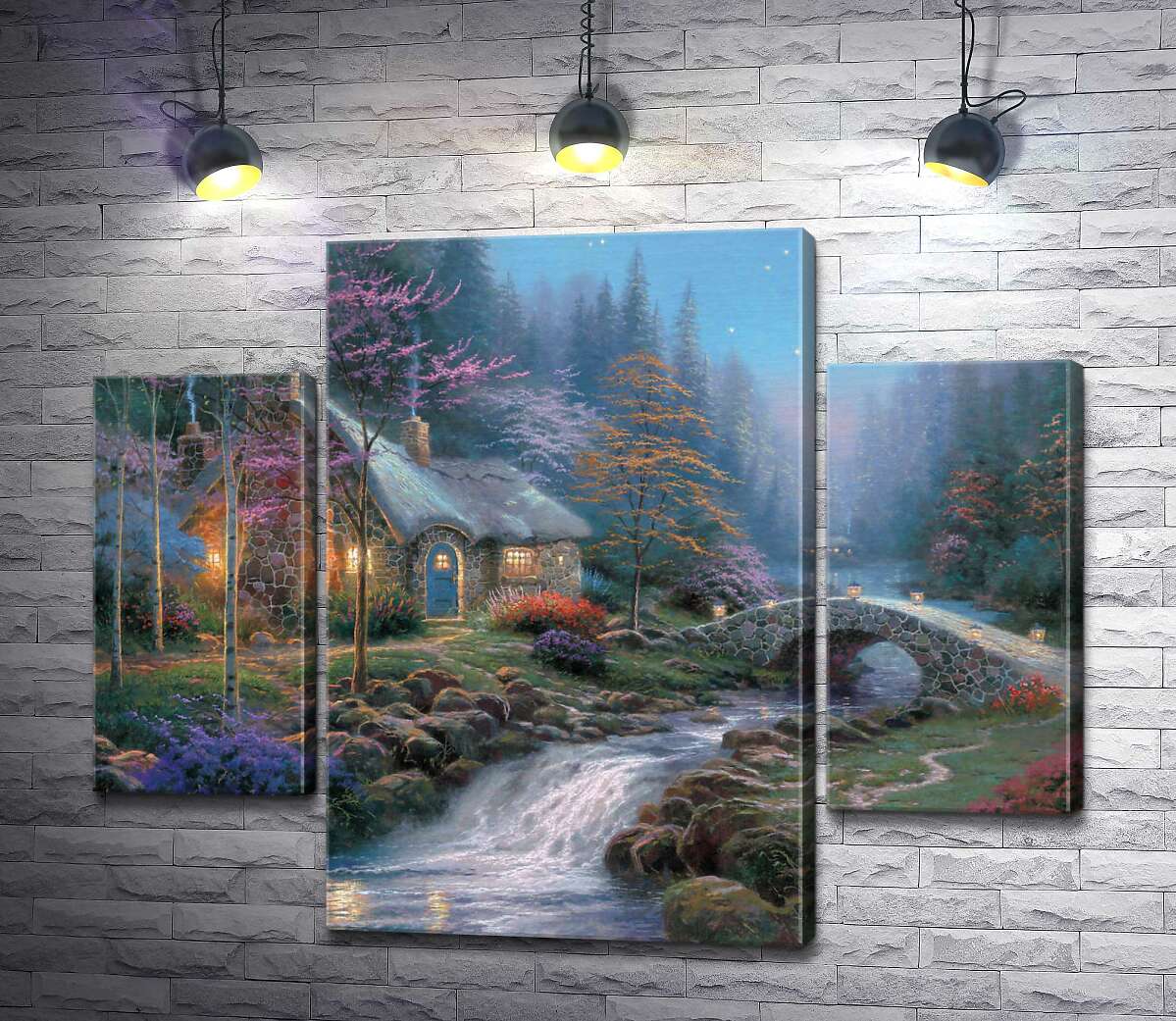 Модульная картина ArtPoster Коттедж в сумерках (Twilight cottage) - Томас Кинкейд (Thomas Kinkade) 80x65 см Модуль №7
Модульная картина ArtPoster Коттедж в сумерках (Twilight cottage) - Томас Кинкейд (Thomas Kinkade) 80x65 см Модуль №7