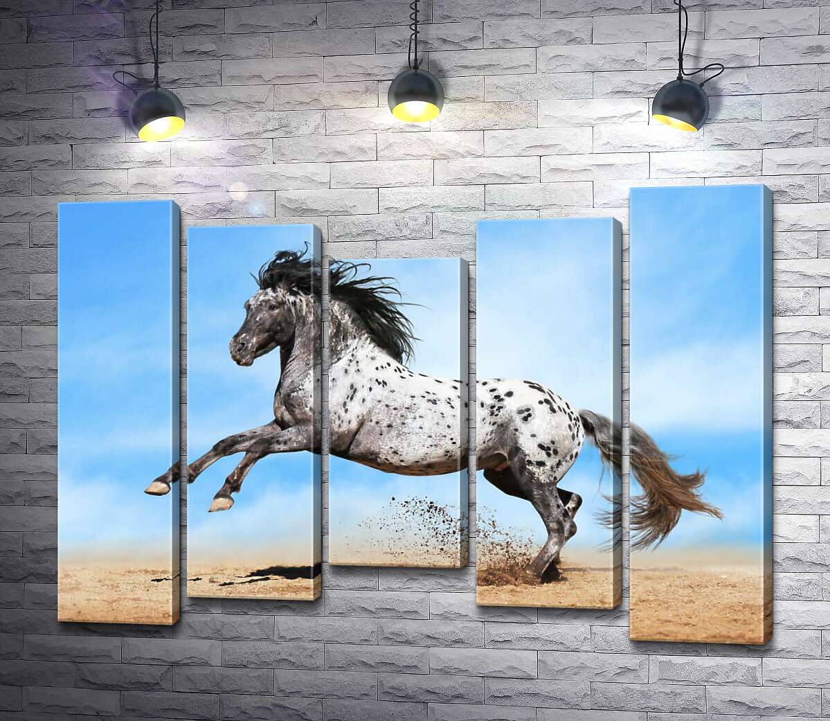 Модульная картина ArtPoster Красивая лошадь чубарой масти становится на дыбы 130x96 см Модуль №28
Модульная картина ArtPoster Красивая лошадь чубарой масти становится на дыбы 130x96 см Модуль №28