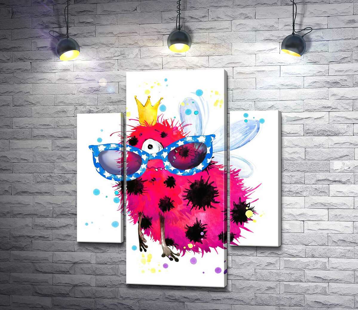 Модульная картина ArtPoster Крылатый красный монстр с короной и очками 80x95 см Модуль №7
Модульная картина ArtPoster Крылатый красный монстр с короной и очками 80x95 см Модуль №7