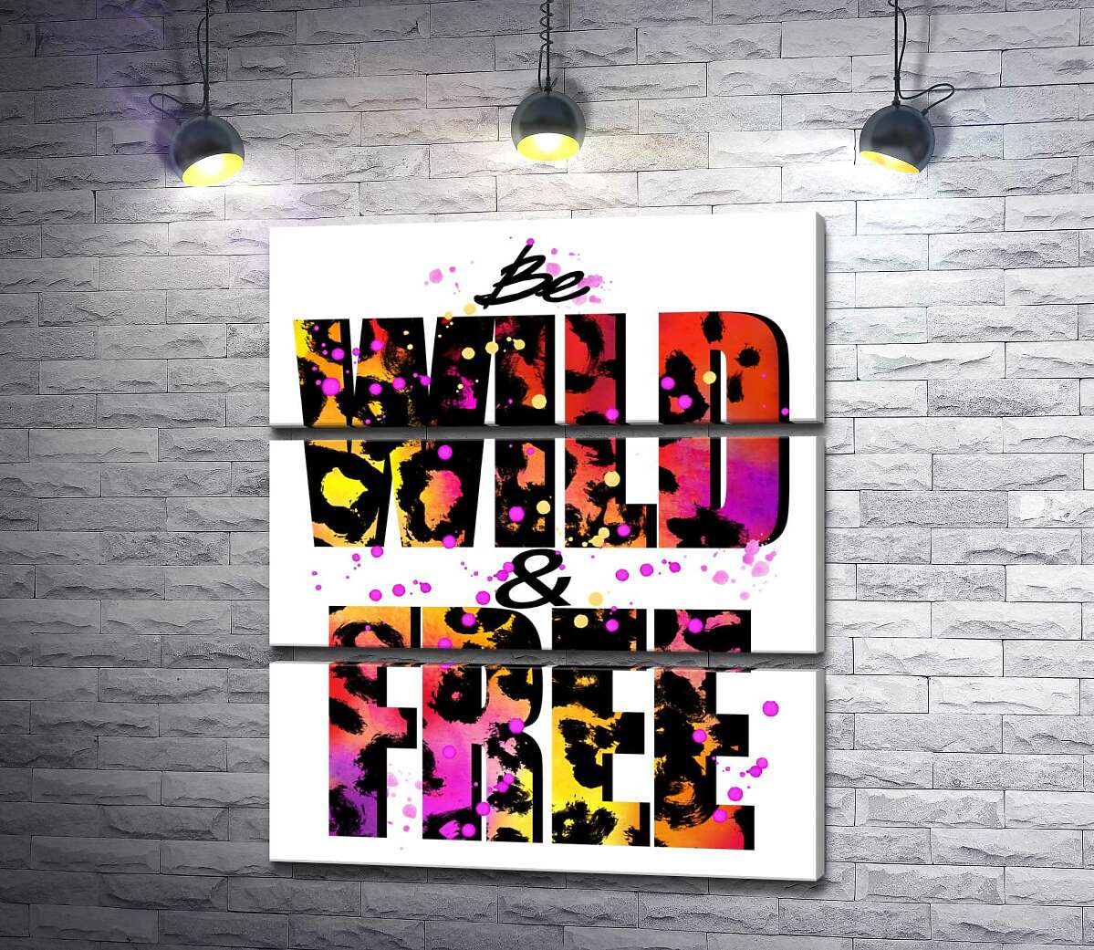 Модульная картина ArtPoster Леопардовый принт надписи "wild and free" 51x60 см Модуль №13
Модульная картина ArtPoster Леопардовый принт надписи "wild and free" 51x60 см Модуль №13