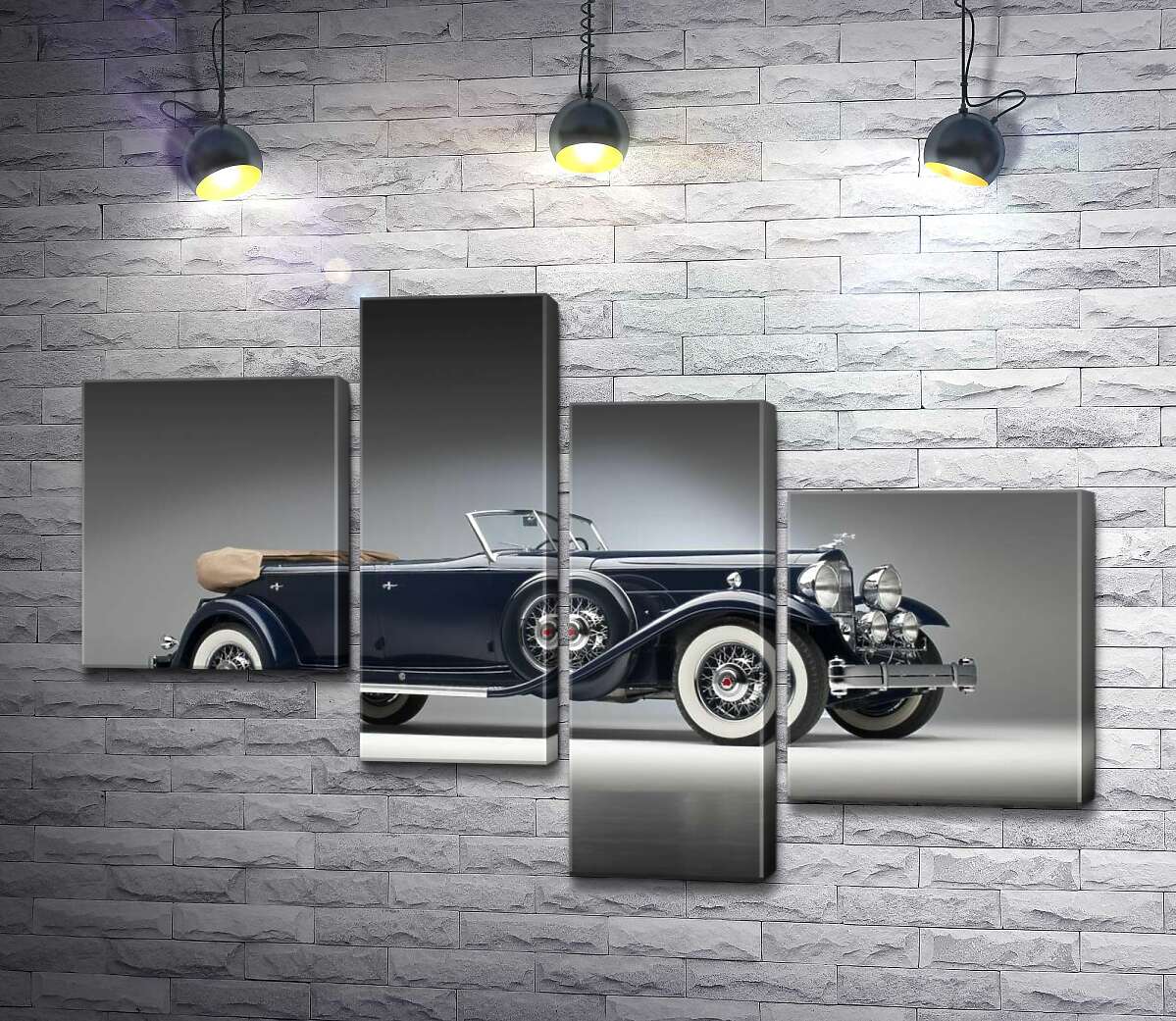 Модульная картина ArtPoster Люксовый американский синий автомобиль Packard Twin Six 1932 130x87 см Модуль №20
Модульная картина ArtPoster Люксовый американский синий автомобиль Packard Twin Six 1932 130x87 см Модуль №20