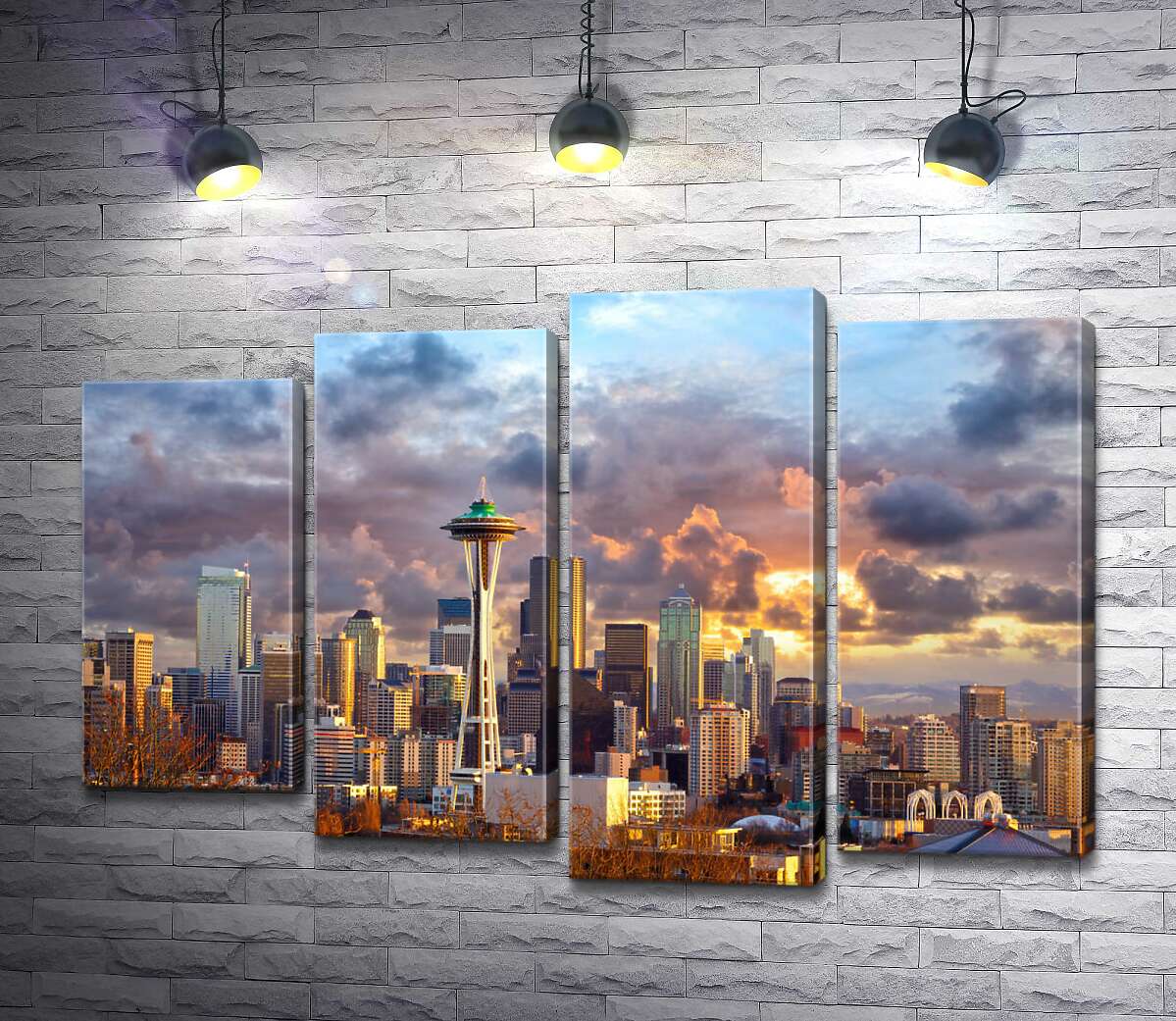Модульная картина ArtPoster Обзорная башня Space Needle потерялась среди небоскребов Сиэтла 80x54 см Модуль №21
Модульная картина ArtPoster Обзорная башня Space Needle потерялась среди небоскребов Сиэтла 80x54 см Модуль №21