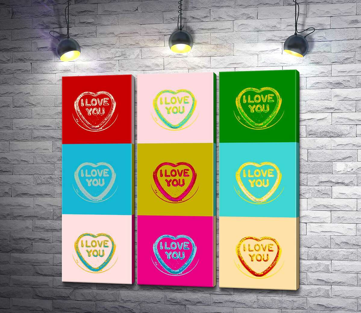 Модульная картина ArtPoster Надпись "I love you" в ярком стиле поп-арт 102x100 см Модуль №11
Модульная картина ArtPoster Надпись "I love you" в ярком стиле поп-арт 102x100 см Модуль №11