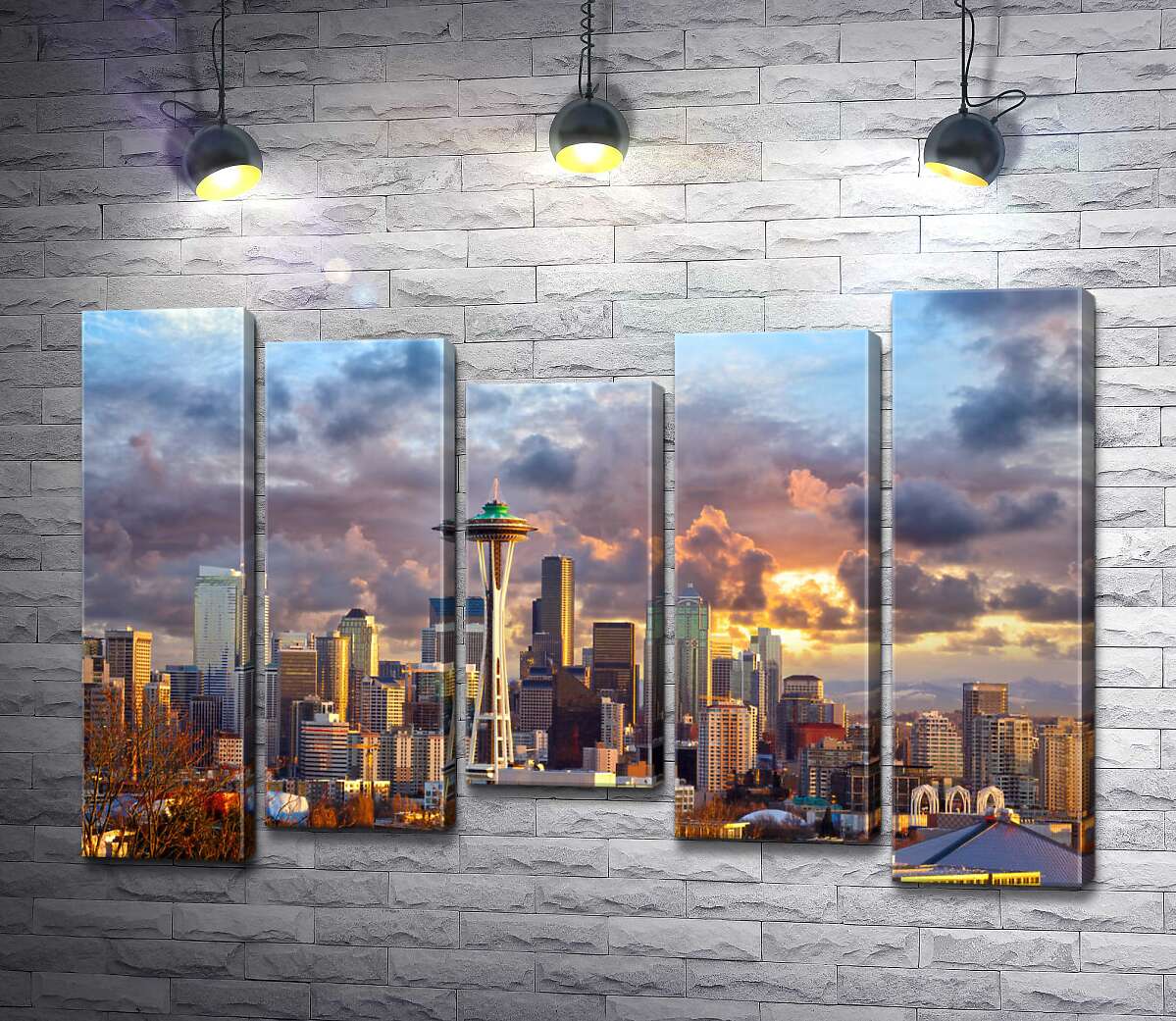 Модульная картина ArtPoster Обзорная башня Space Needle потерялась среди небоскребов Сиэтла 130x88 см Модуль №28
Модульная картина ArtPoster Обзорная башня Space Needle потерялась среди небоскребов Сиэтла 130x88 см Модуль №28