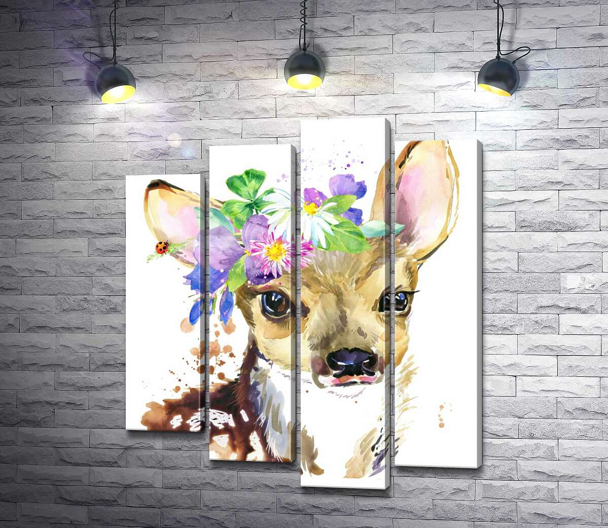 Модульная картина ArtPoster Олененок с букетом полевых цветов возле уха 80x97 см Модуль №21
Модульная картина ArtPoster Олененок с букетом полевых цветов возле уха 80x97 см Модуль №21