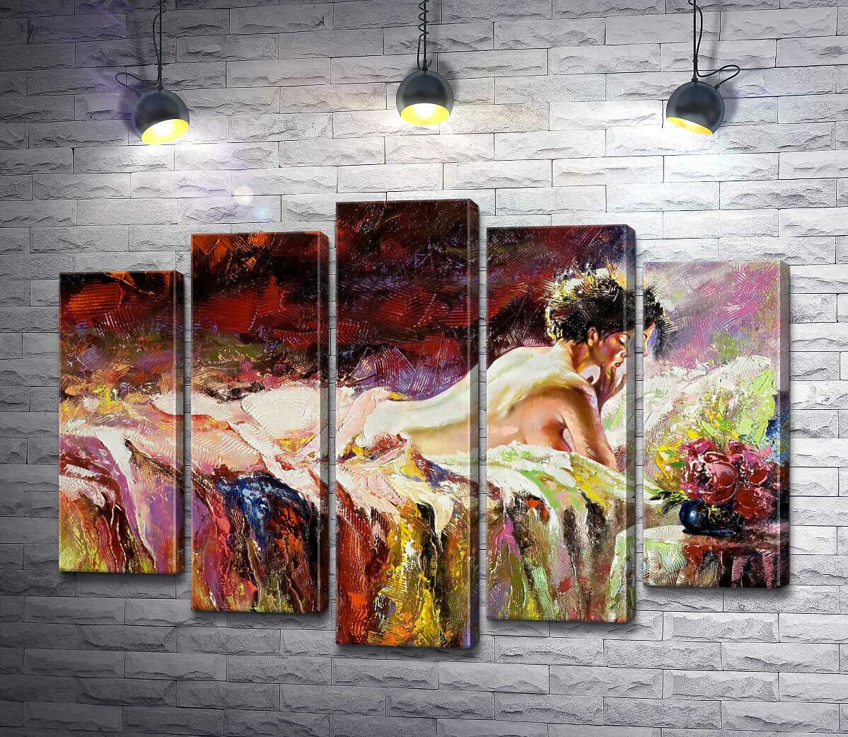 Модульная картина ArtPoster Обнаженный силуэт женщины, что лежит в постели 130x96 см Модуль №26
Модульная картина ArtPoster Обнаженный силуэт женщины, что лежит в постели 130x96 см Модуль №26