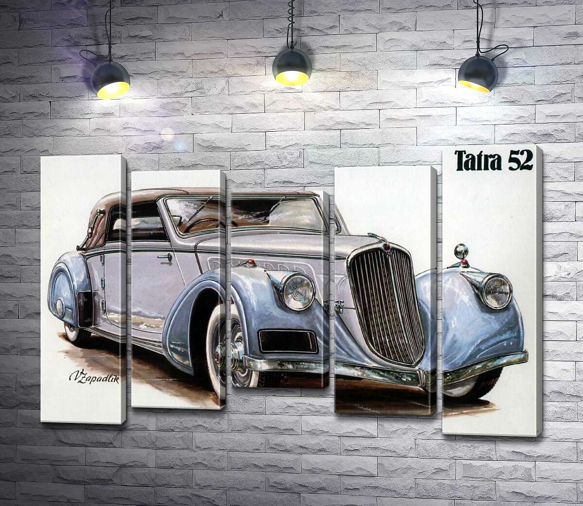 Модульная картина ArtPoster Небесно-голубой автомобиль Tatra 52 130x86 см Модуль №28
Модульная картина ArtPoster Небесно-голубой автомобиль Tatra 52 130x86 см Модуль №28