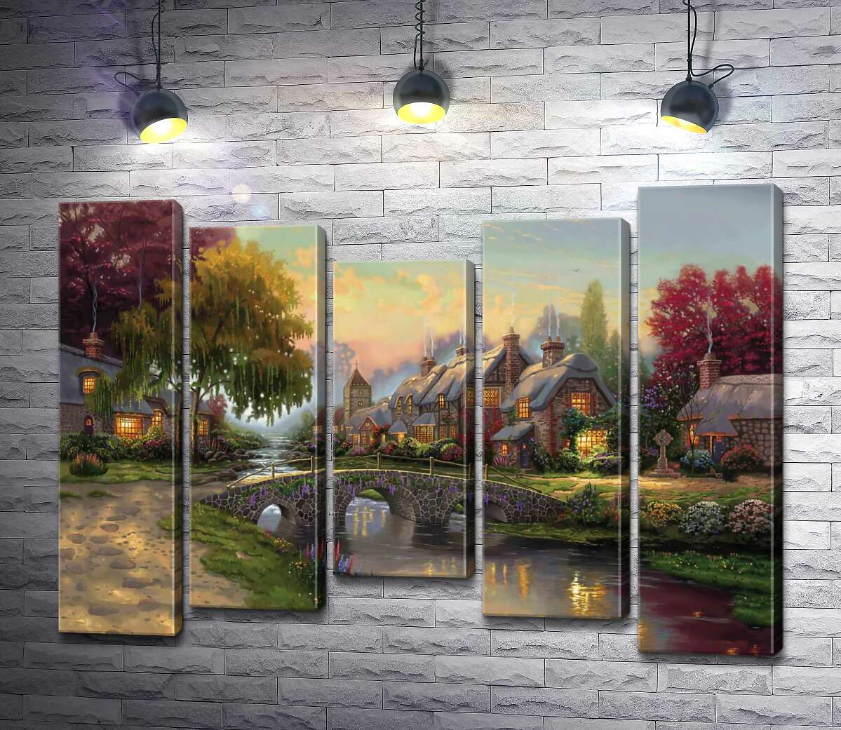 Модульная картина ArtPoster Мост из брусчатки (Cobblestone Bridge) – Томас Кинкейд (Thomas Kinkade) 100x74 см Модуль №28
Модульная картина ArtPoster Мост из брусчатки (Cobblestone Bridge) – Томас Кинкейд (Thomas Kinkade) 100x74 см Модуль №28