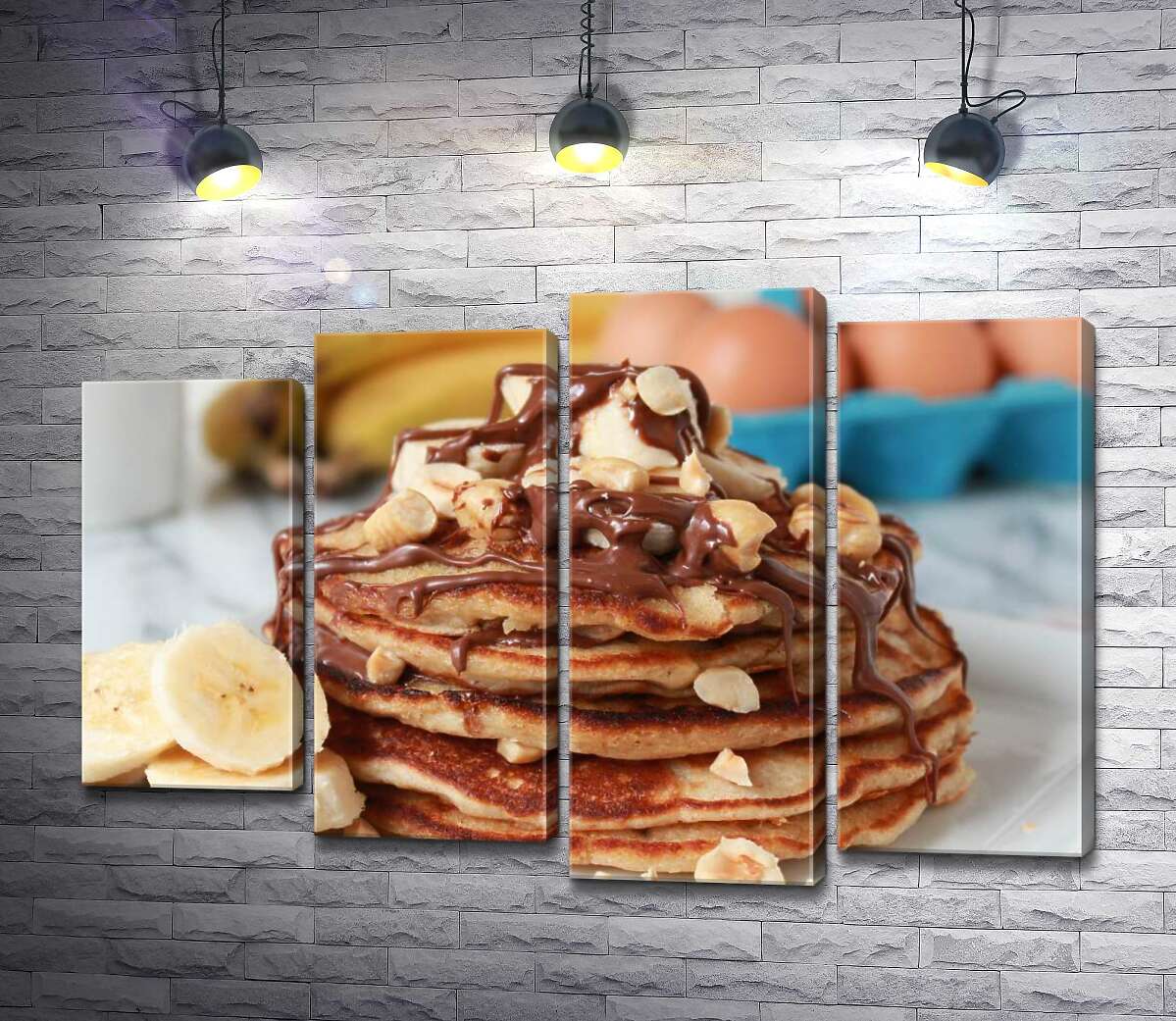 Модульная картина ArtPoster Нежный вкус панкейков со сладким сочетанием шоколада и бананов 80x54 см Модуль №21
Модульная картина ArtPoster Нежный вкус панкейков со сладким сочетанием шоколада и бананов 80x54 см Модуль №21