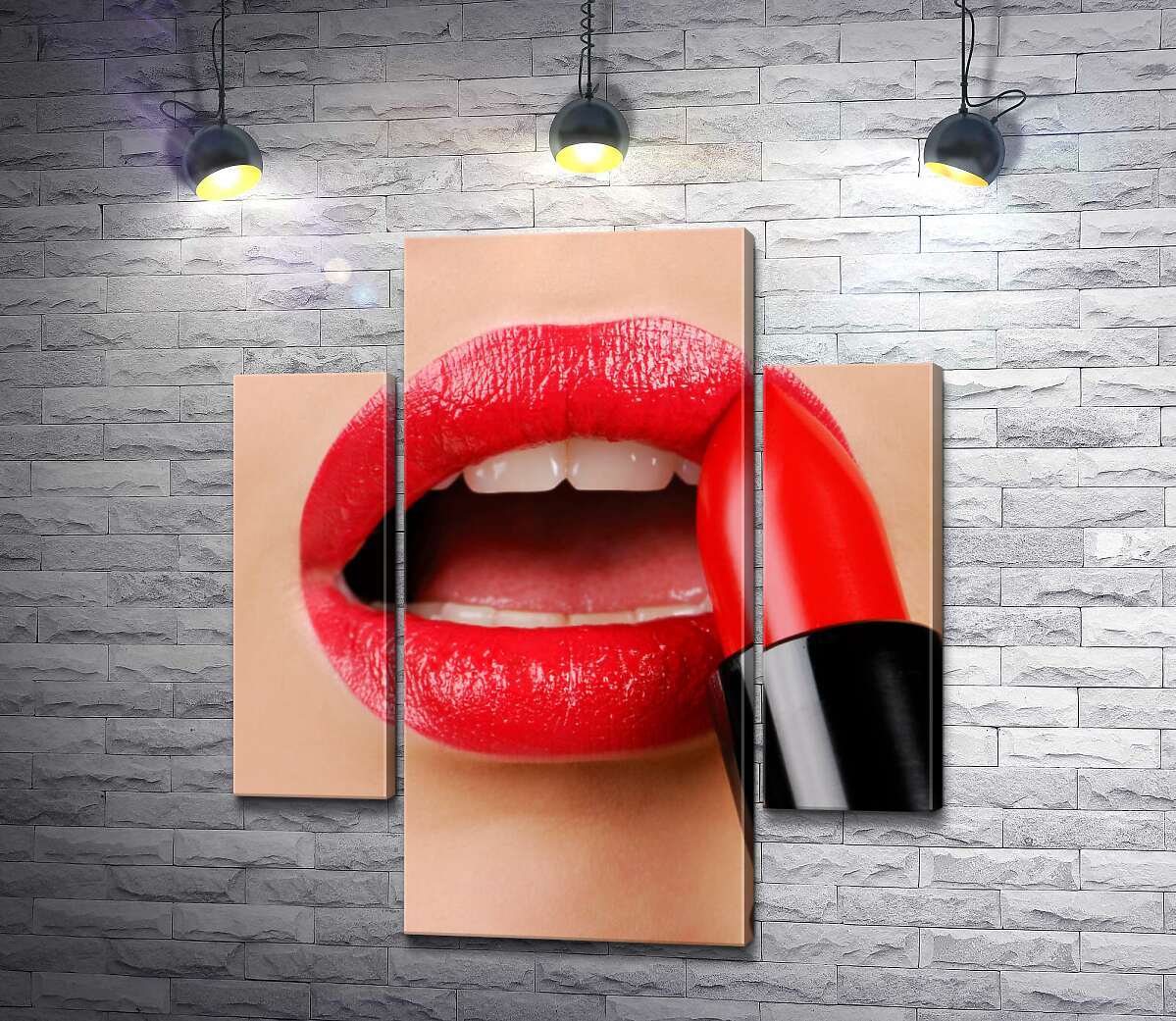 Модульная картина ArtPoster Нежные губы, накрашенные красной помадой 131x145 см Модуль №7
Модульная картина ArtPoster Нежные губы, накрашенные красной помадой 131x145 см Модуль №7