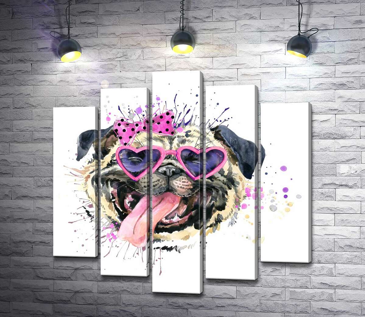 Модульная картина ArtPoster Мопс в розовых очках высунул язык 100x100 см Модуль №26
Модульная картина ArtPoster Мопс в розовых очках высунул язык 100x100 см Модуль №26