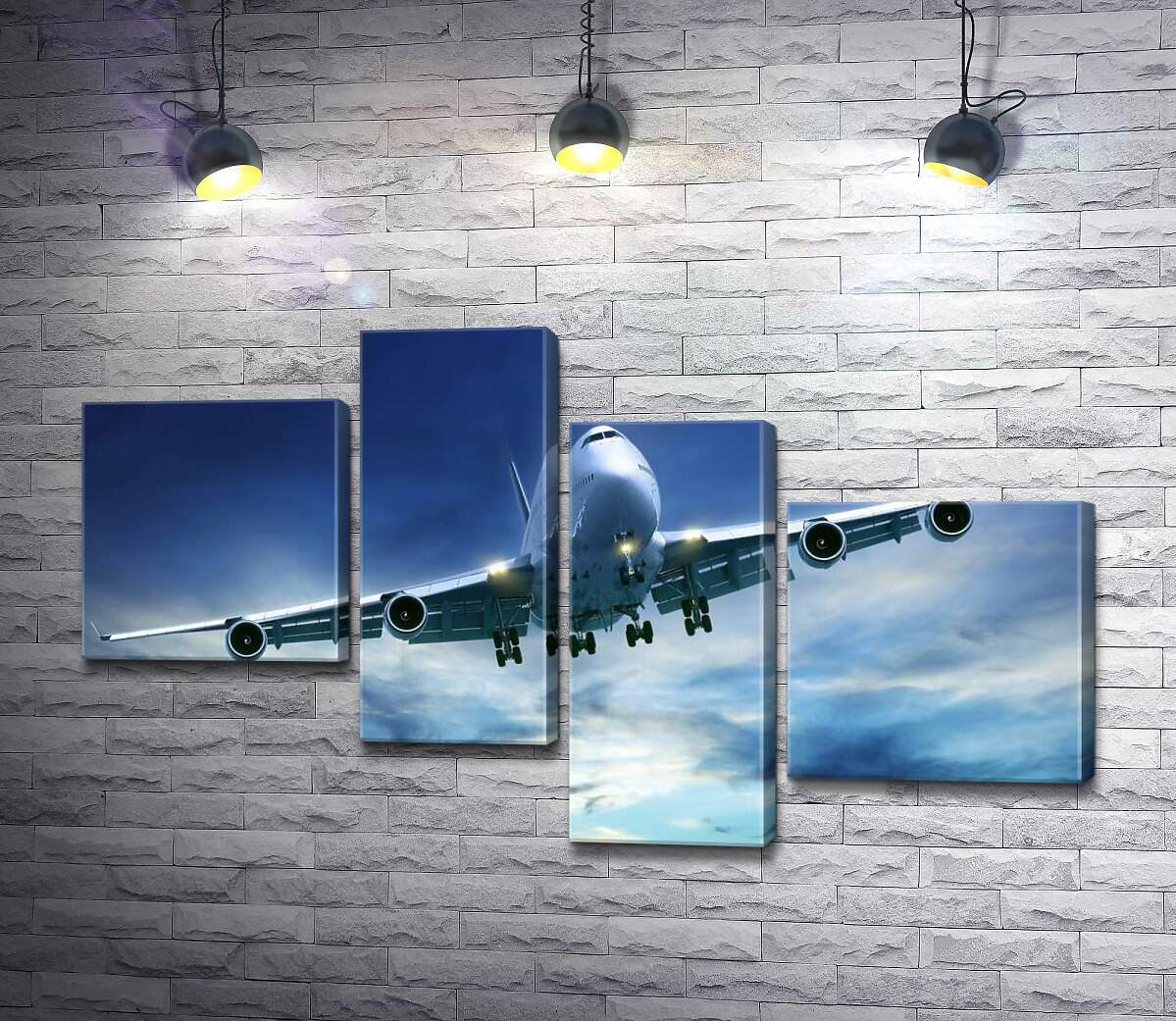 Модульная картина ArtPoster На посадку: американский самолет "Jumbo Jet" 130x78 см Модуль №20
Модульная картина ArtPoster На посадку: американский самолет "Jumbo Jet" 130x78 см Модуль №20