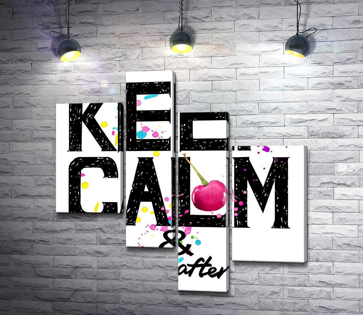 Модульная картина ArtPoster Надпись черными буквами "keep calm and don't eat after 6 p.m." 130x131 см Модуль №20
Модульная картина ArtPoster Надпись черными буквами "keep calm and don't eat after 6 p.m." 130x131 см Модуль №20