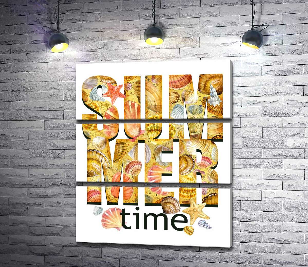 Модульная картина ArtPoster Надпись "summertime" усыпана морскими ракушками 130x156 см Модуль №13
Модульная картина ArtPoster Надпись "summertime" усыпана морскими ракушками 130x156 см Модуль №13
