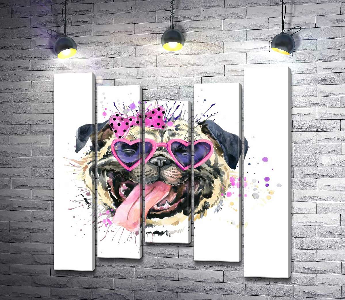 Модульная картина ArtPoster Мопс в розовых очках высунул язык 100x100 см Модуль №28
Модульная картина ArtPoster Мопс в розовых очках высунул язык 100x100 см Модуль №28