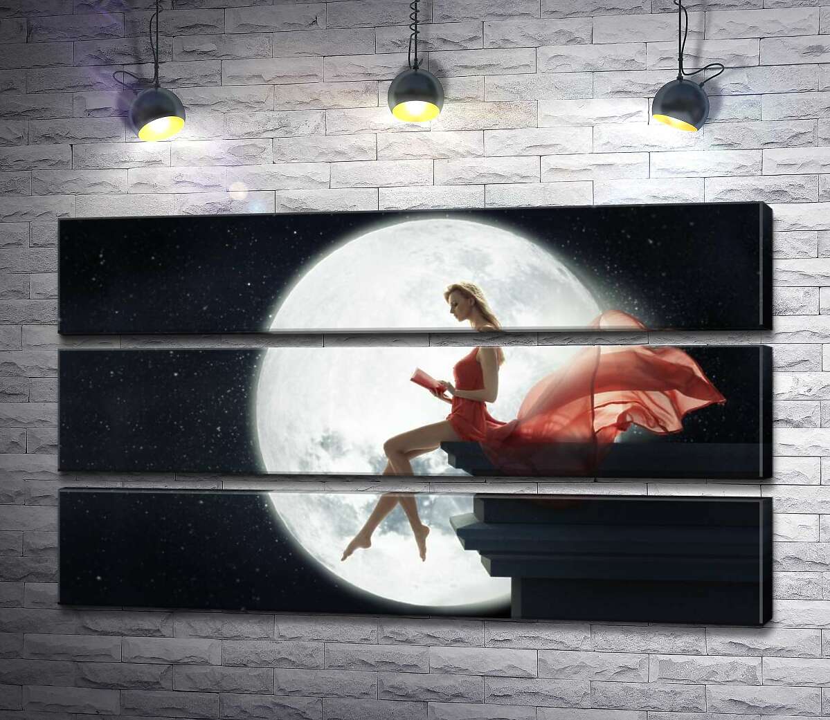 Модульная картина ArtPoster Полная луна озарила силуэт девушки на крыше 107x60 см Модуль №13
Модульная картина ArtPoster Полная луна озарила силуэт девушки на крыше 107x60 см Модуль №13