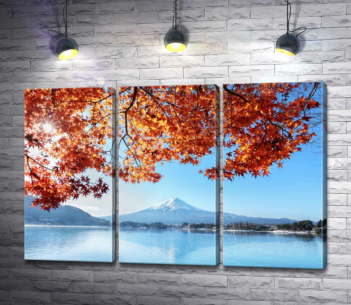 Модульная картина ArtPoster Осенний вид на гору Фудзи (Mount Fuji) из вод озера 132x87 см Модуль №11
Модульная картина ArtPoster Осенний вид на гору Фудзи (Mount Fuji) из вод озера 132x87 см Модуль №11