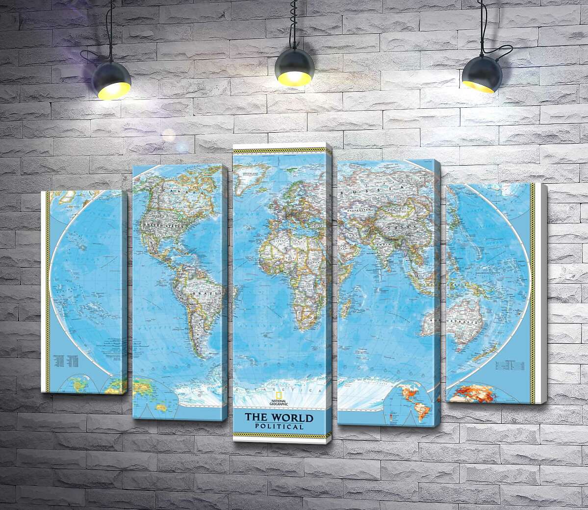 Модульная картина ArtPoster Подробная политическая карта мира 100x72 см Модуль №26
Модульная картина ArtPoster Подробная политическая карта мира 100x72 см Модуль №26