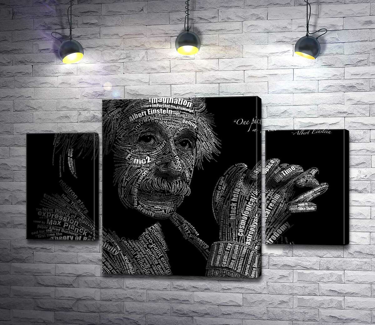 Модульная картина ArtPoster Портрет Альберта Эйнштейна (Albert Einstein) из сотни научных терминов 100x64 см Модуль №7
Модульная картина ArtPoster Портрет Альберта Эйнштейна (Albert Einstein) из сотни научных терминов 100x64 см Модуль №7